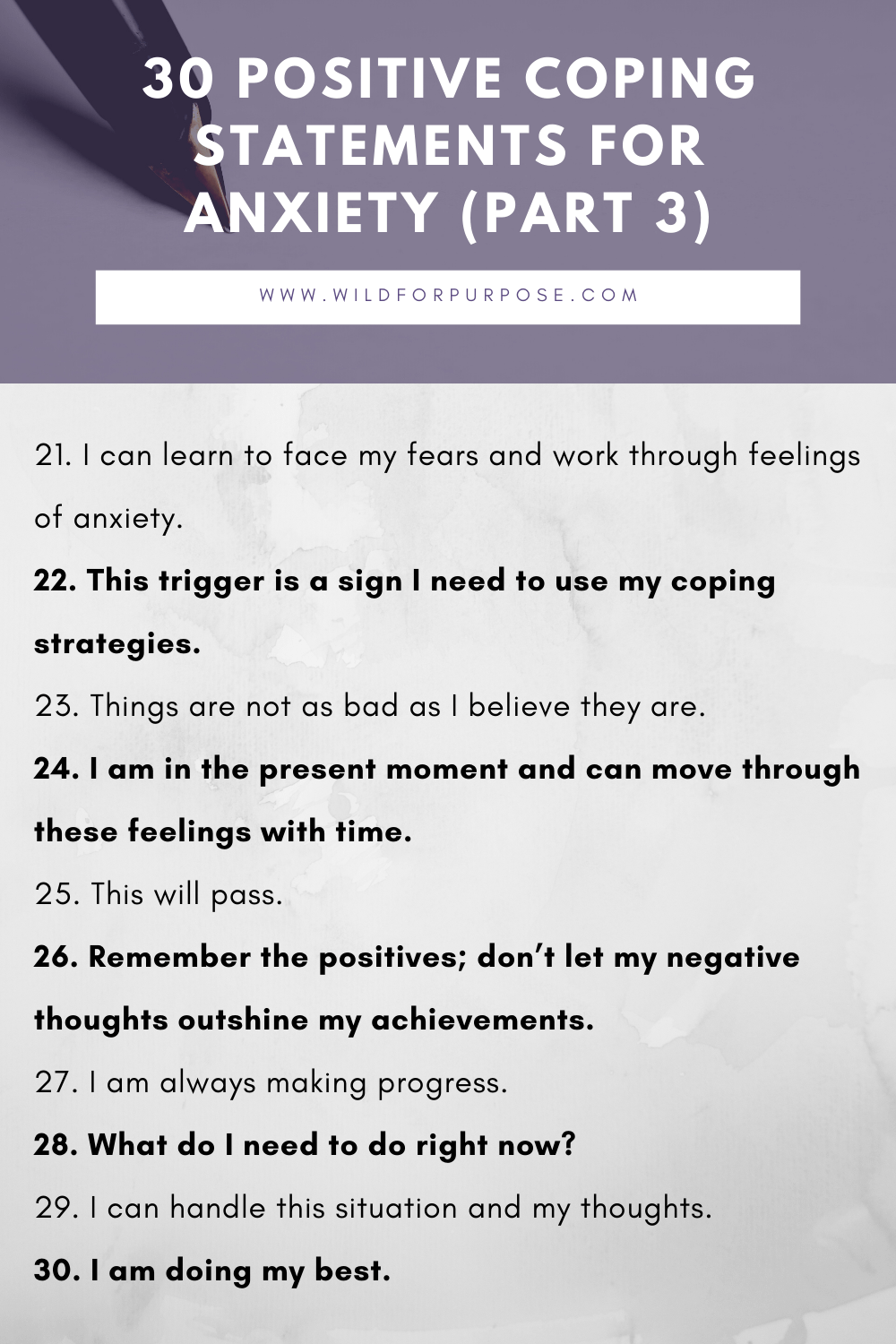 30 Positive Coping Statements For Anxiety, Image Part 3