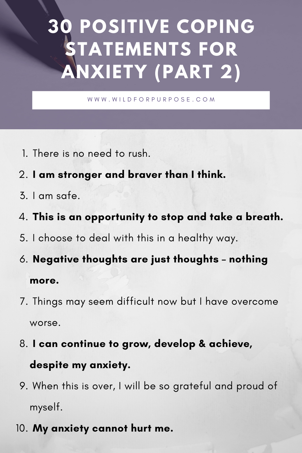 30 Positive Coping Statements For Anxiety, Image Part 2